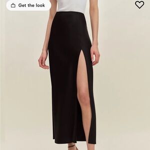Reformation Layla Satin Skirt With Slit